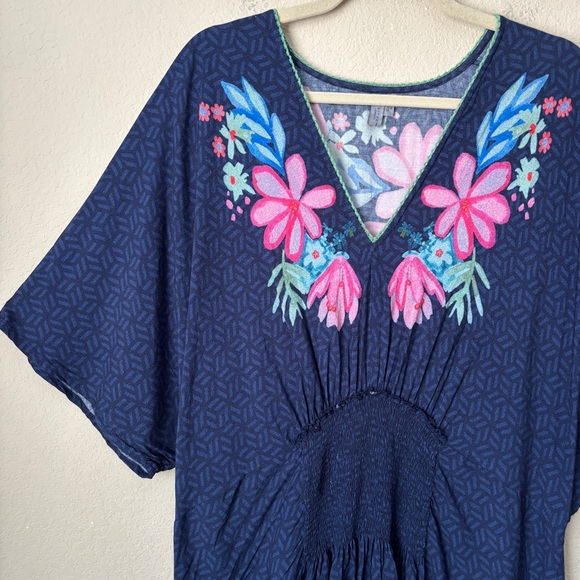 Anthropologie Bl-nk London Boho Floral Printed Tatiana Kaftan - Picture 5 of 14